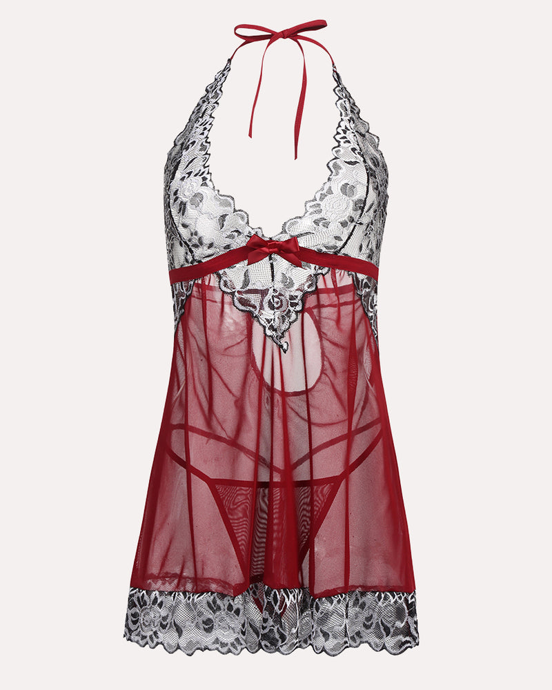 Lace Babydoll Mesh Chemise Nightwear
