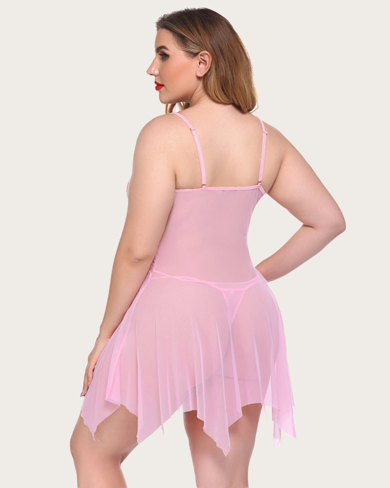 Lace Babydoll Sleepwear Outfits Plus Size Lingeries