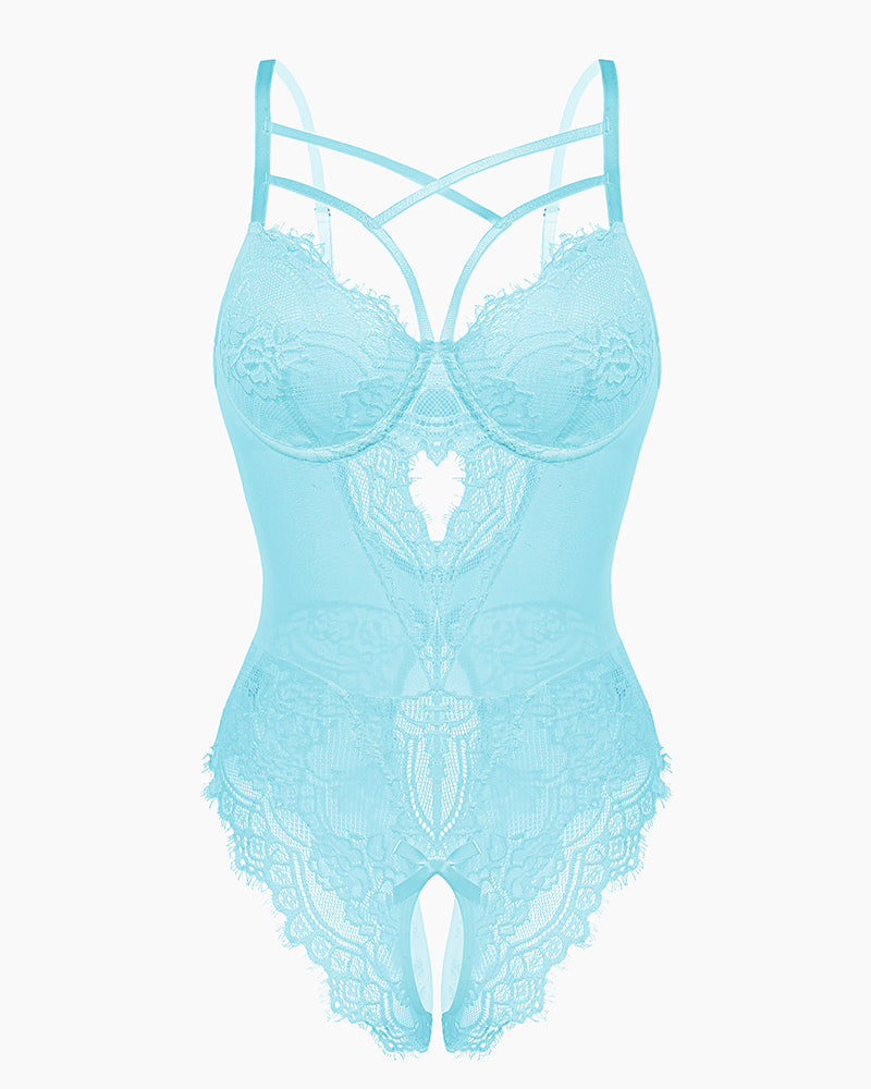 Floral Lace Harness Bodysuit