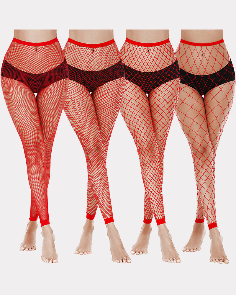 Fishnet Stockings Footless High Waist Tights Pantyhose