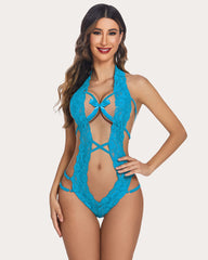 Deep V Halter Teddy One Piece