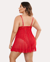 Plus Size Snap Crotch Babydoll