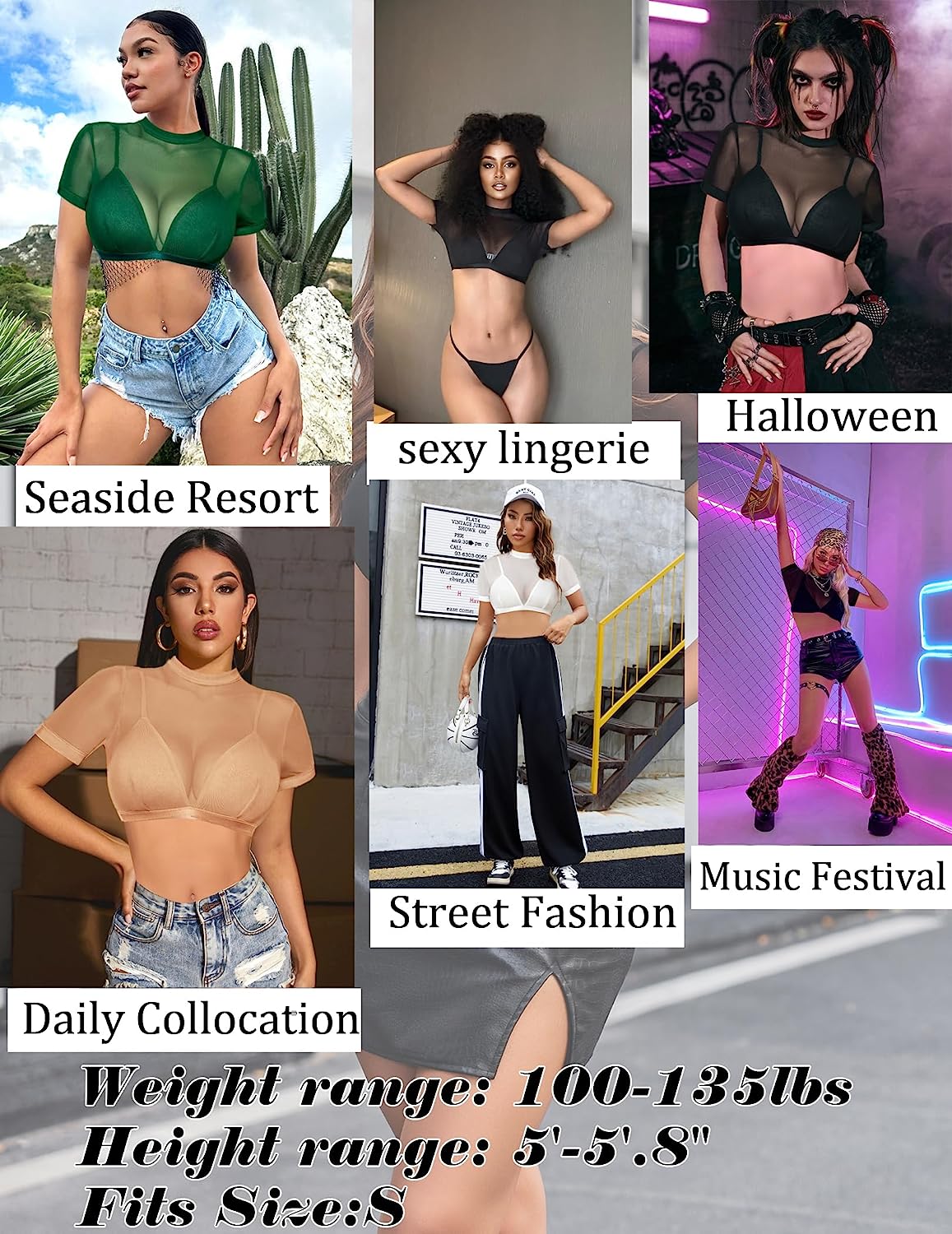 See Through Short Sleeve Shirt with Bra