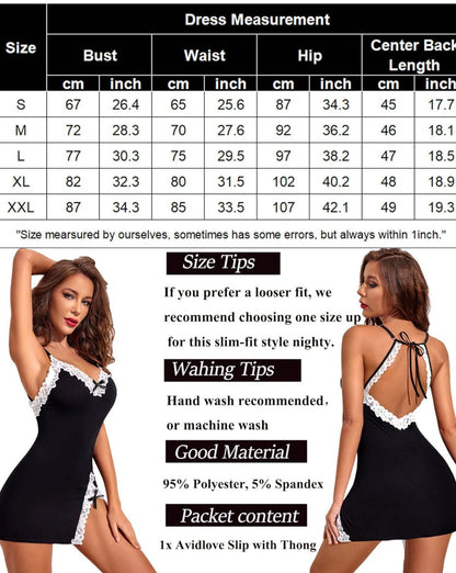 Lace Leopard Print V Neck Cotton Chemise