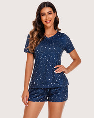 Short Sleeve Shorts Pajama Set