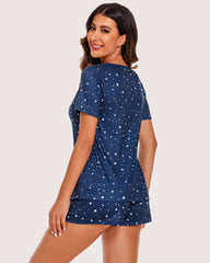 Short Sleeve Shorts Pajama Set