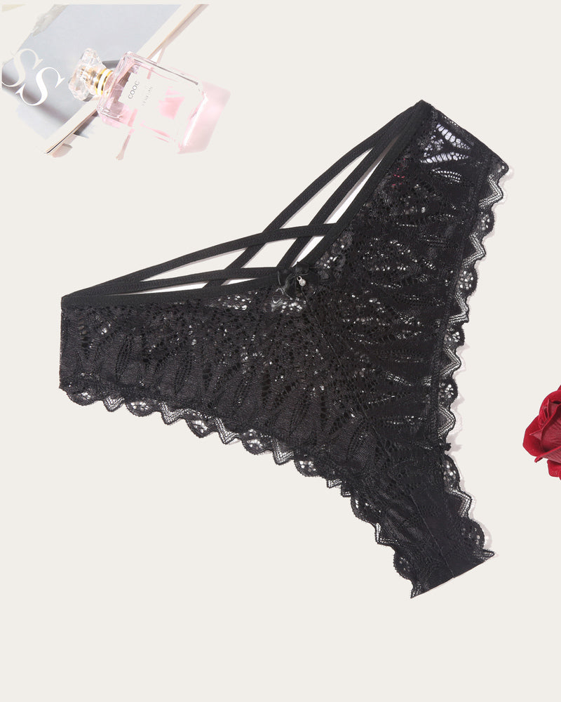 Chiloți obraznici Lace Criss Cross Lenjerie intimă