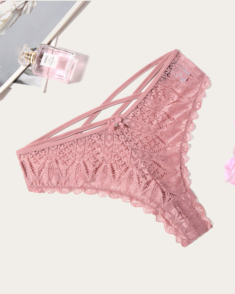 Chiloți obraznici Lace Criss Cross Lenjerie intimă