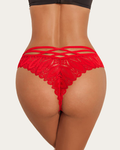 Chiloți obraznici Lace Criss Cross Lenjerie intimă