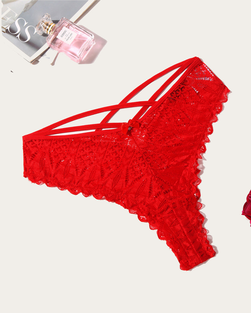 Chiloți obraznici Lace Criss Cross Lenjerie intimă