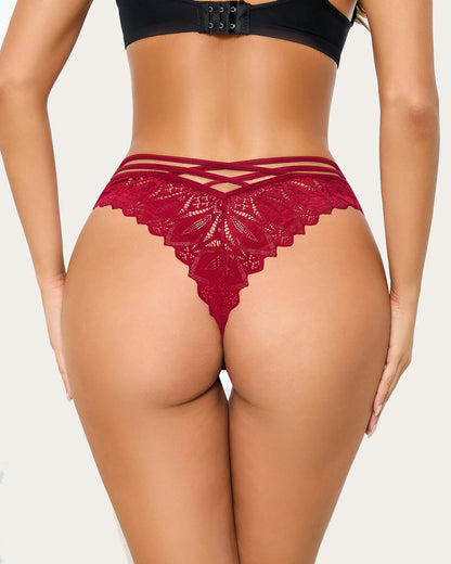 Chiloți obraznici Lace Criss Cross Lenjerie intimă