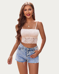 Lace Tank Top Tube Slim Basic Bralette