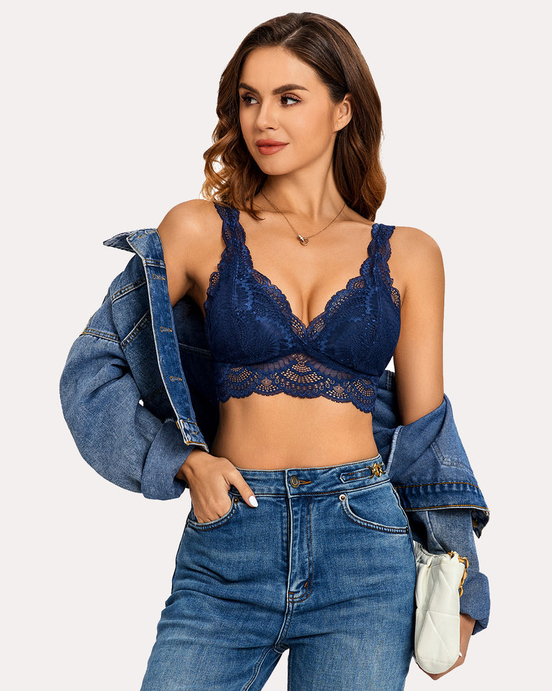 Deep Plunge Lace Bralettes Sutien captusit 