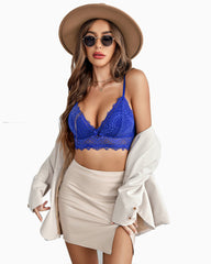 Bralette Lace Crop Top cu două straturi