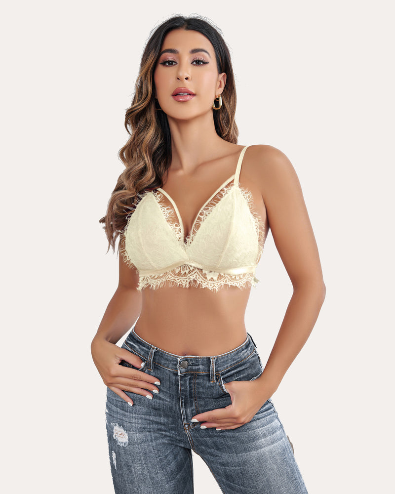 Sutien bralette din dantela Y2K Cami Crop Top