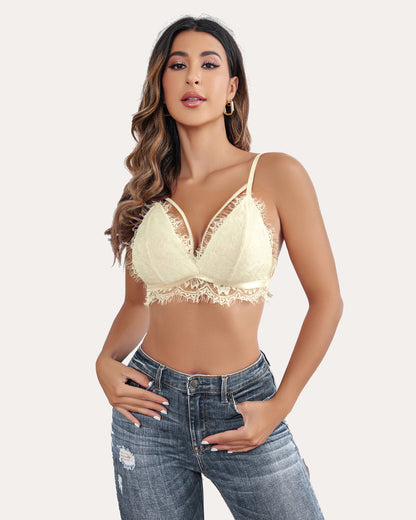 Sutien bralette din dantela Y2K Cami Crop Top