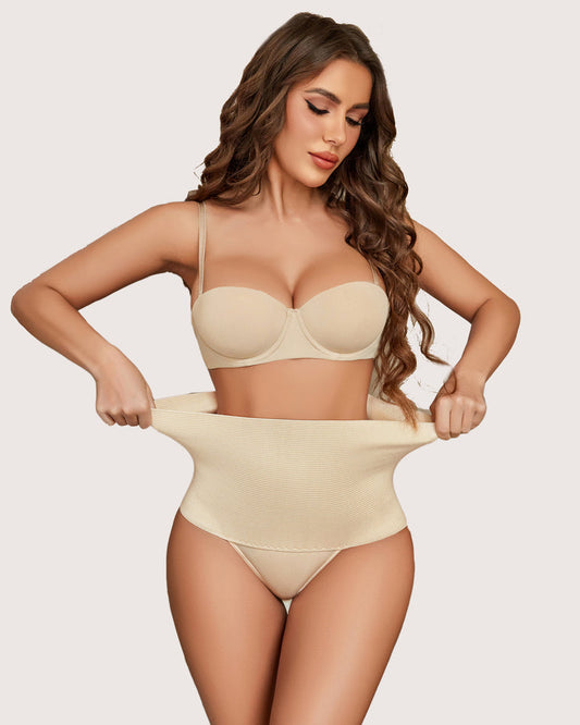 Tummy Control Thong Chiloți cu talie înaltă