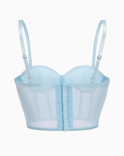 Topuri cu corset cu strasuri Bustieră Push Up