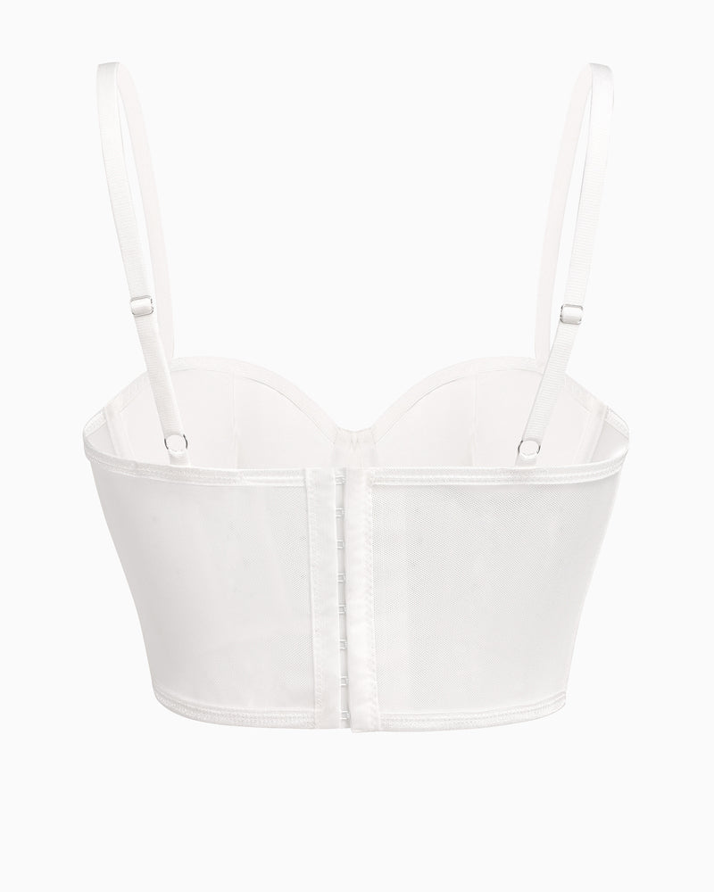 Topuri cu corset cu strasuri Bustieră Push Up