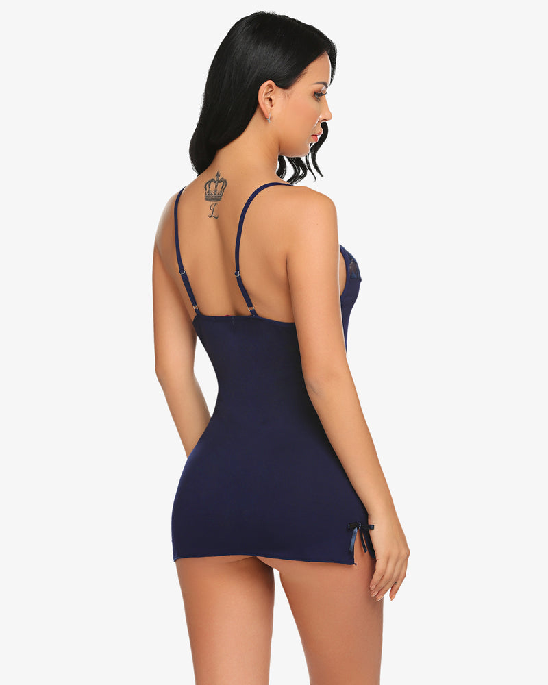 Leopard Lace Full Slips Chemise