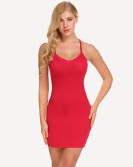 Full Slip Strap Mini Dress Shapewear