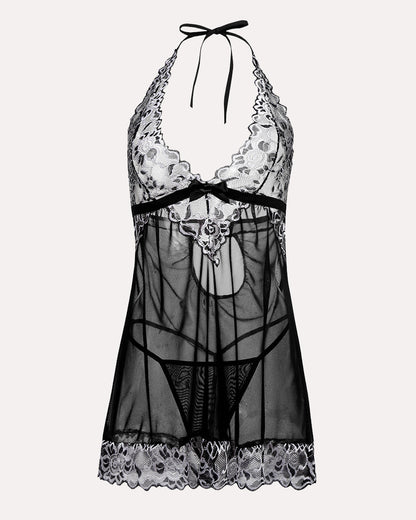 Lace Babydoll Mesh Chemise Nightwear