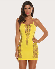 Fishnet Dress Mesh See Through Chemise