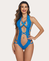 Body din dantela Deep V Halter