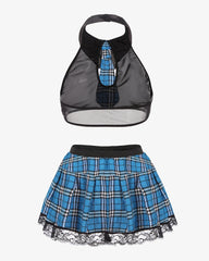 School Girl Costume Skirt Lingerie Set