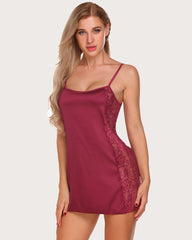 Satin Dantela Chemise Rochie Full Slips