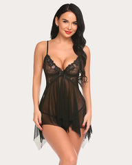 Lace Babydoll Boudoir Outfits Plus Size Langeray