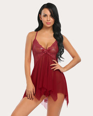 Tinute Budoir Babydoll Dantela Plus Marime Langeray