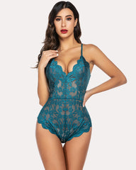 Body sexy din dantelă Deep V Teddy