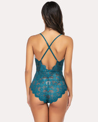 Deep V Teddy Sexy Lace Bodysuit