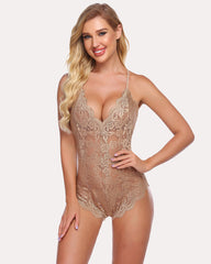 Body sexy din dantelă Deep V Teddy