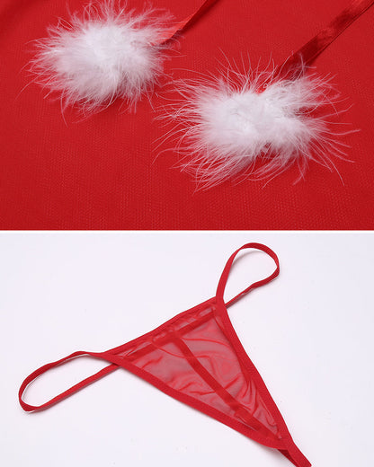 Santa Lace Babydolls Set