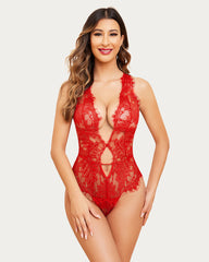 Body Dantela Deep V Mini One Piece