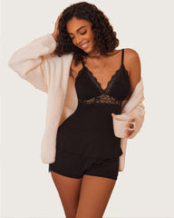 Lace Cami PJS Set Set pijama