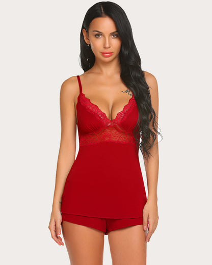 Lace Cami PJS Set Set pijama