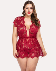 Lace Chemise Mesh Eyelash Lace Babydoll