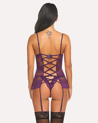 Lace Corsets with Garter Mini Teddy