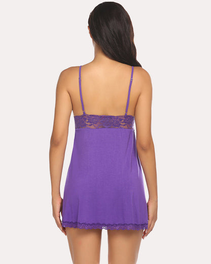 Rochie de lounge tip Babydoll din dantelă cu decolteu în V