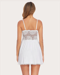 Lips Lace V-Neck Full Slip Sleep Dress