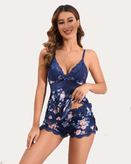 Lace Floral Pajamas Lounge Sets