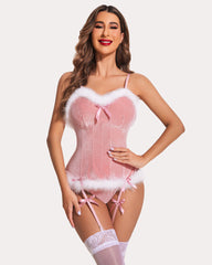 Santa Costume Bustier Corset Top