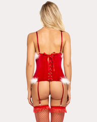 Santa Costume Bustier Corset Top