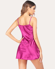 Satin Slip Nightgown Mini Dress