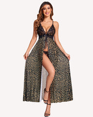 Heart Lingerie High Split Long Gown Dress