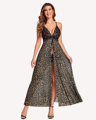 Heart Lingerie High Split Long Gown Dress