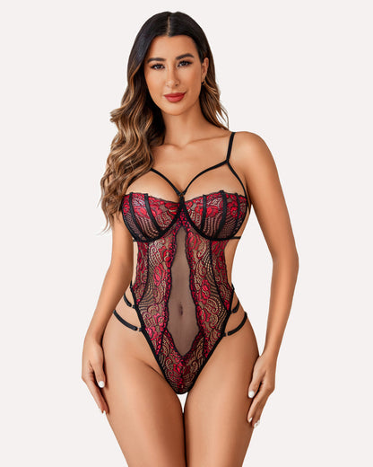 Body Teddy Lingeries Dantela Deep V